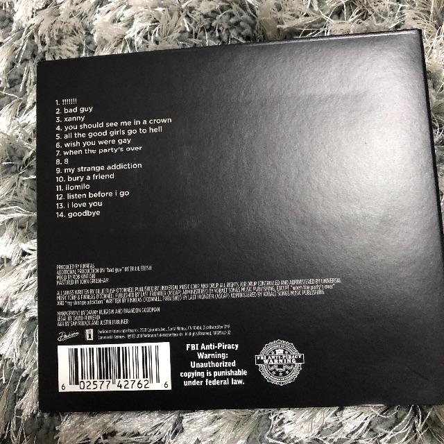 ビリー アイリッシュ CD  エンタメ/ホビーのCD(ポップス/ロック(洋楽))の商品写真