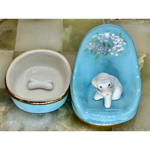かわいい 陶器製サプライズボックス 水色ソファー プードルの通販 By No１thomas S Shop ラクマ