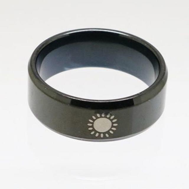 太陽ｽﾃﾝﾚｽﾘﾝｸﾞ ﾌﾞﾗｯｸ 14号 新品 ｸﾘｯｸﾎﾟｽﾄ送料無料 レディースのアクセサリー(リング(指輪))の商品写真
