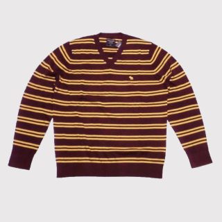 アバクロンビーアンドフィッチ(Abercrombie&Fitch)の★新品★アバクロンビー&フィッチ★Vネックセーター (Burgundy/XL)(ニット/セーター)