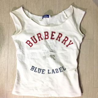 バーバリーブルーレーベル(BURBERRY BLUE LABEL)のバーバリーブルーレーベル M 38 タンクトップ Tシャツ ロゴプリント(タンクトップ)