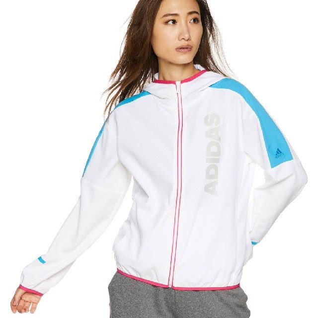 adidas 92_WTEAMクロスフーディーJKT FTK56 色 : WHT