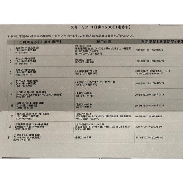 全日リフト券×10枚 プリンススノーリゾート（富良野・苗場・軽井沢など）施設利用券