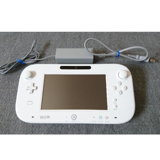 【画面傷なし/状態良】WiiU ゲームパッド シロ ＋充電器(純正)