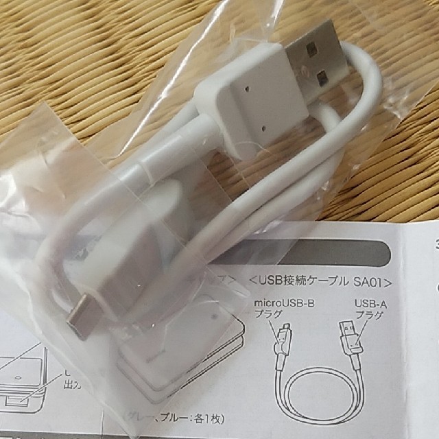 NTTdocomo(エヌティティドコモ)のUSB接続ケーブル 2点 スマホ/家電/カメラのスマホアクセサリー(その他)の商品写真