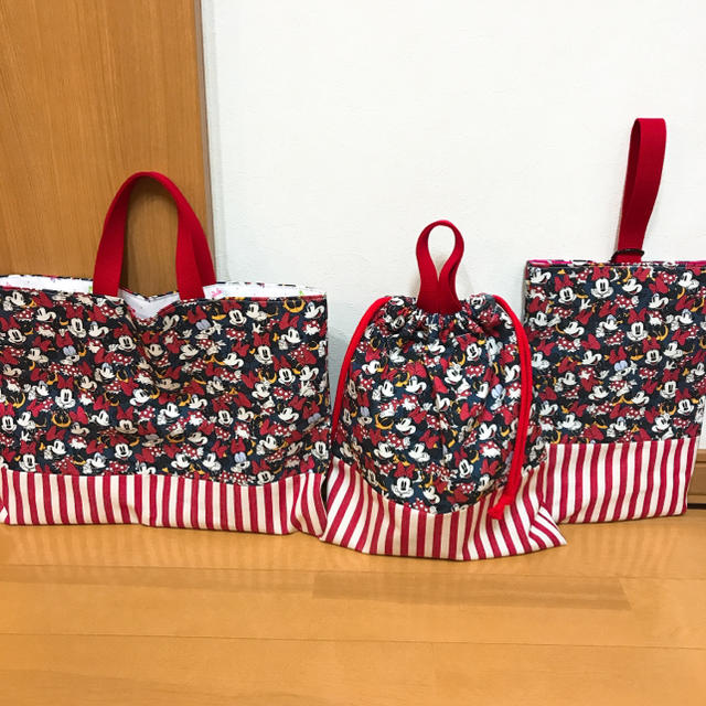 ハンドメイド❁入園入学3点セット【y.様専用】 ハンドメイドのキッズ/ベビー(バッグ/レッスンバッグ)の商品写真