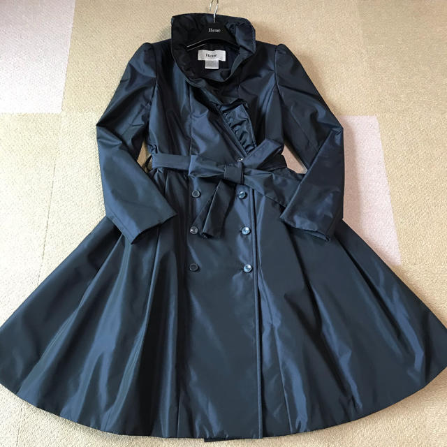 えり様ご予約品 Rene ルネ☆襟フリル スプリングコート☆36☆ 人気沸騰