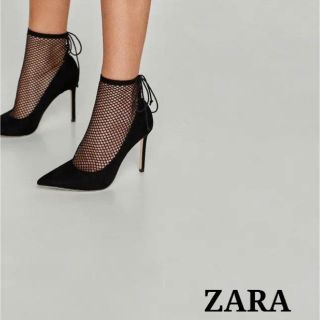 ザラ(ZARA)のZARA パンプス メッシュパンプス ソックスブーツ(ハイヒール/パンプス)