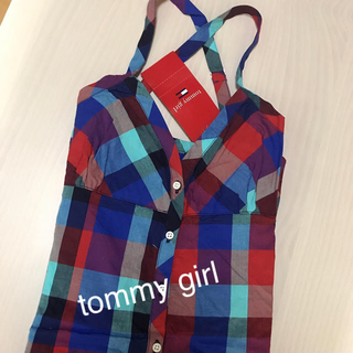 トミーガール(tommy girl)のtommy girl❤︎チェックキャミワンピ 新品(キャミソール)