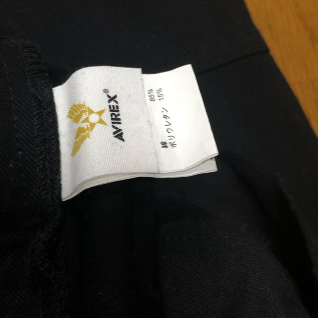 AVIREX(アヴィレックス)のAVIREX 黒ストレッチパンツ　 メンズのパンツ(ワークパンツ/カーゴパンツ)の商品写真