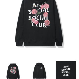 アンチ(ANTI)のanti social social clob BLACK hoody L(パーカー)