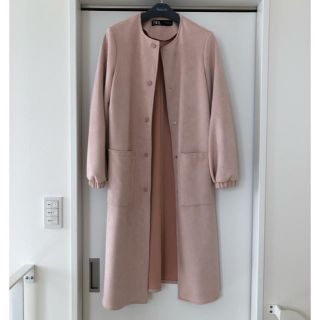 ザラ(ZARA)の♡ ノン様 専用 ♡ ZARA  ペール ピンク　ロングコート(ロングコート)