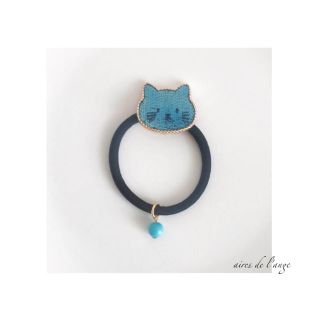 no.543 - cat《blue》 hairaccessory(ヘアアクセサリー)