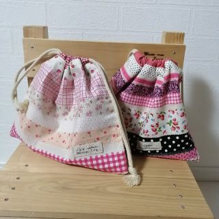 ハンドメイド　コップ袋　巾着(外出用品)