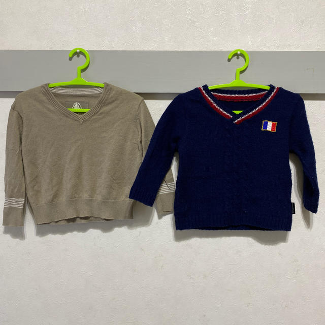 PETIT BATEAU(プチバトー)のプチバトー　★値下げアンナニコラ　キッズ80サイズセーター　2枚セット キッズ/ベビー/マタニティのベビー服(~85cm)(ニット/セーター)の商品写真