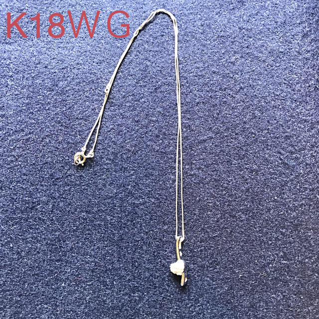 K18WGダイヤ（0.13ct）ネックレス（18金ホワイトゴールド）