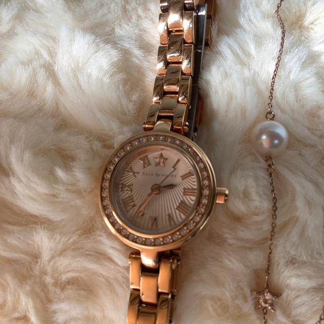 STAR JEWELRY(スタージュエリー)のスタージュエリー 限定腕時計＆Ｋ10あこやパールブレスレット レディースのファッション小物(腕時計)の商品写真
