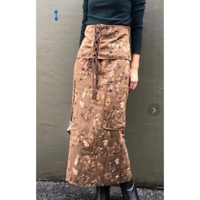 Ameri VINTAGE(アメリヴィンテージ)ののりまき様専用　VIOLET OBI SKIRT【brown】 レディースのスカート(ひざ丈スカート)の商品写真