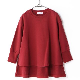 チャオパニックティピー(CIAOPANIC TYPY)のciaopanic typy風　ビックシルエットスウェット 130 シンプル 赤(Tシャツ/カットソー)