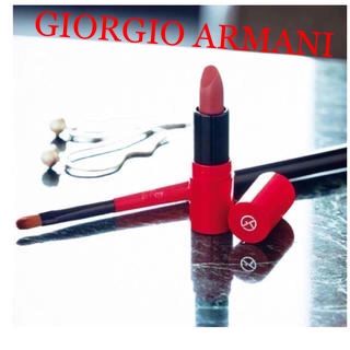 ジョルジオアルマーニ(Giorgio Armani)の送料込み♡ジョルジオアルマーニのリップ&リップブラシ♡新品同様♡503番♡付録(口紅)