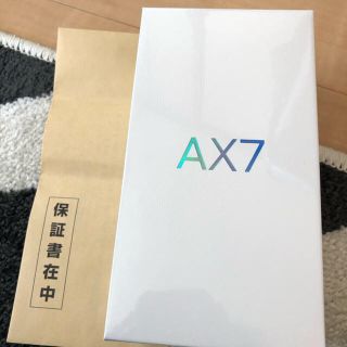 アンドロイド(ANDROID)のoppo AX7 CPH1903 64GB ゴールド　新品未開封(スマートフォン本体)