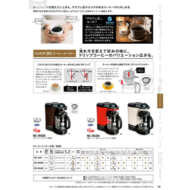 Panasonic(パナソニック)のPanasonic コーヒーメーカー NC-R500(箱なし) スマホ/家電/カメラの調理家電(コーヒーメーカー)の商品写真