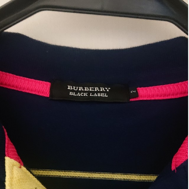 BURBERRY BLACK LABEL(バーバリーブラックレーベル)のバーバリーブラックレーベル ポロシャツ ネイビー サイズ2 メンズのトップス(ポロシャツ)の商品写真