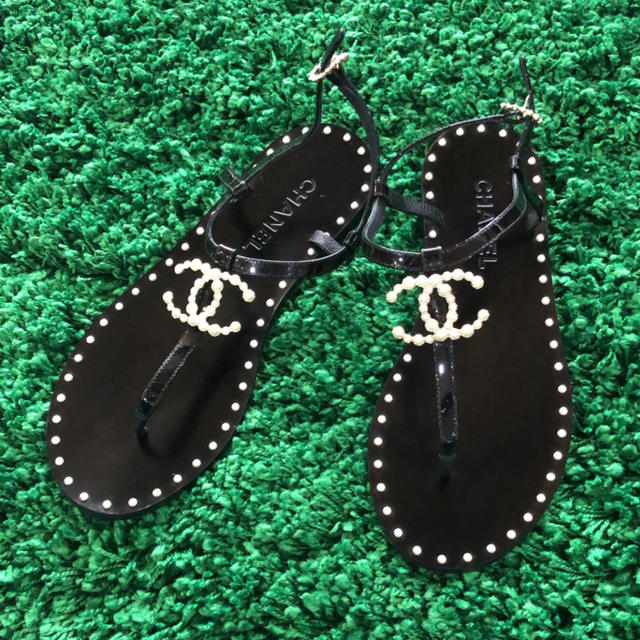 CHANEL シャネル サンダル ココマーク フェイクパール www
