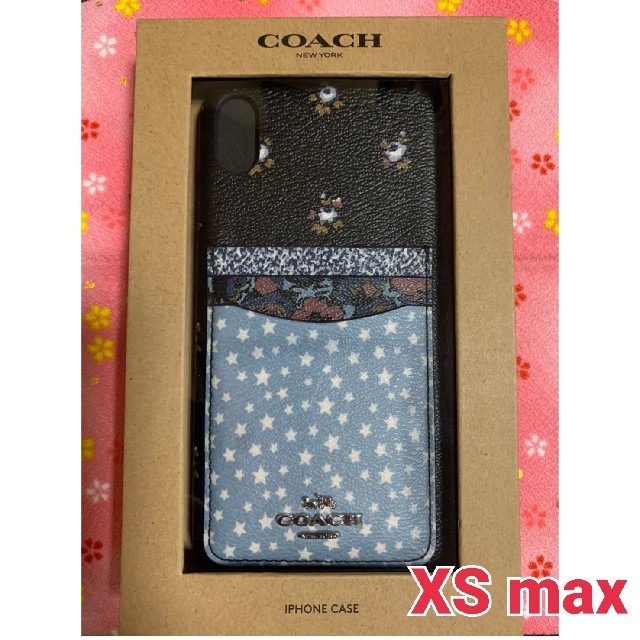 COACH(コーチ)のお値下げ中！【COACH】コーチ花柄iPhoneケース XSMax スマホ/家電/カメラのスマホアクセサリー(iPhoneケース)の商品写真