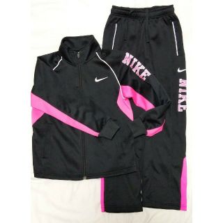 ナイキ(NIKE)のナイキ ジャージ上下 黒×ピンク 150cm(ウェア)