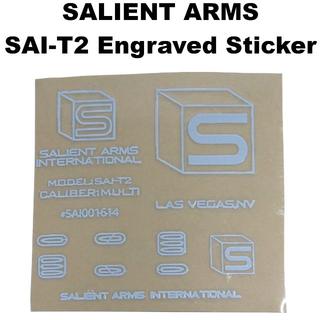 SALIENT ARMS SAI-T2 刻印 メタルステッカー 1188r(カスタムパーツ)