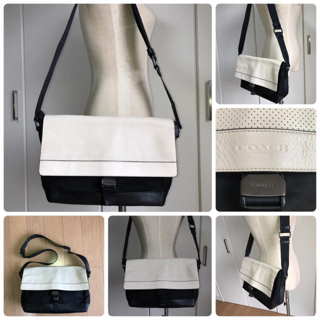 COACH - コーチ COACH パフォレイテッドレザーバイクバッグ中古オフ