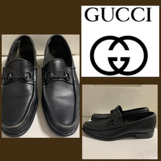 グッチ(Gucci)のグッチ　ブラックレザー  ホースビットローファー(ローファー/革靴)