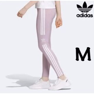 アディダス(adidas)のアディダスオリジナルス レギンス ３ストライプ トレフォイル タイツ パープル (レギンス/スパッツ)