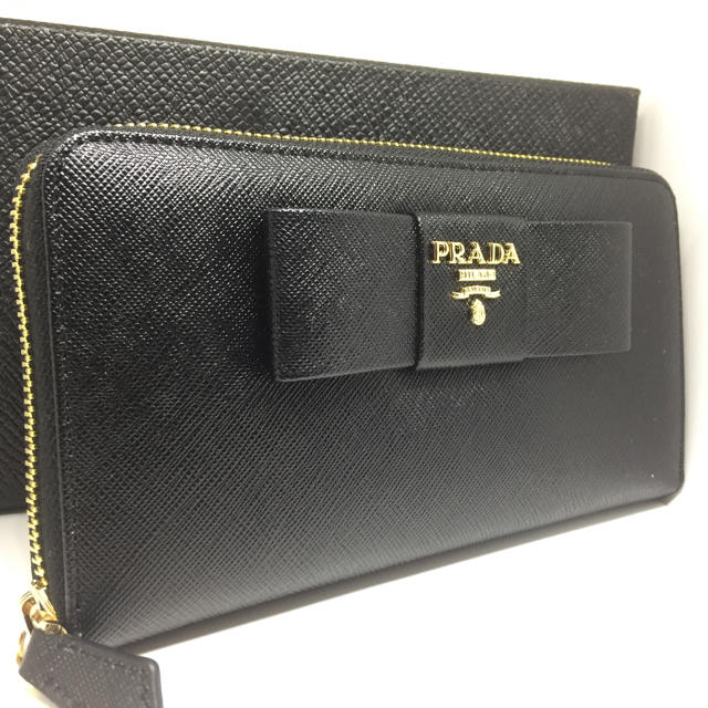 PRADA - PRADA プラダ長財布 リボン 黒の通販 by かずゆき's shop｜プラダならラクマ