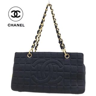 シャネル(CHANEL)の【シャネル】チョコバー/チェーンバッグ/ココマーク/コットンキャンバス/バッグ(ハンドバッグ)