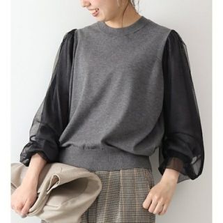 スピックアンドスパン(Spick & Span)の☆Spick & Span☆チュールスリーブプルオーバー(ニット/セーター)