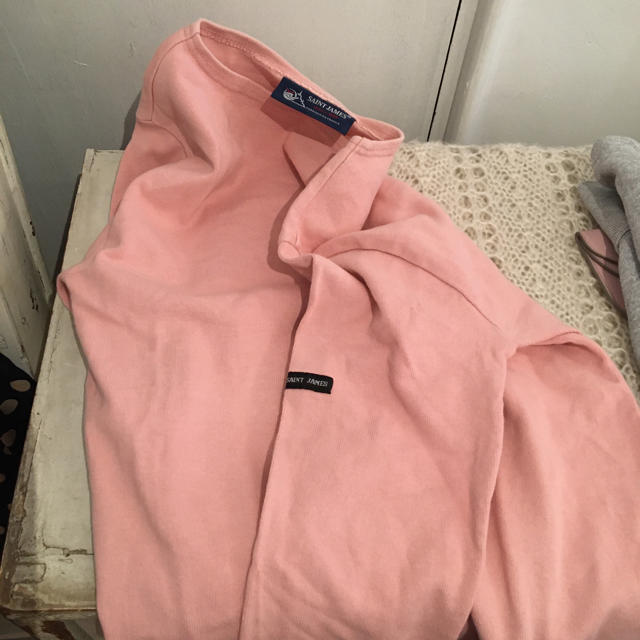 SAINT JAMES(セントジェームス)のSAINT JAMES baby pink basque shirt. レディースのトップス(カットソー(長袖/七分))の商品写真