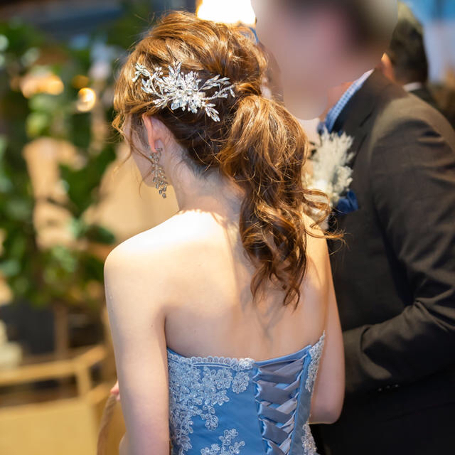 ゆみさん専用・wedding アクセ ハンドメイドのウェディング(ヘッドドレス/ドレス)の商品写真