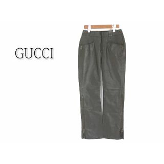 グッチ(Gucci)のGUCCI グッチ レザーパンツ レディース(その他)