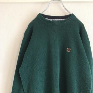 トミーヒルフィガー(TOMMY HILFIGER)の90’s Tommy Hilfiger コットンニット 刺繍ロゴ(ニット/セーター)