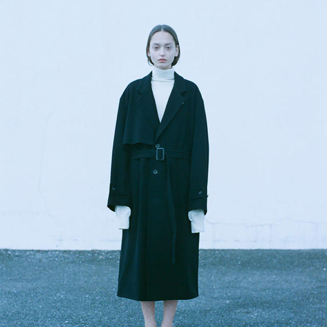 最終値下げ！stein LAY CHESTER COAT・BLACK