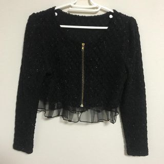 ロジータ(ROJITA)のRositaショート丈ラメカーディガン【おとめ様専用】(カーディガン)