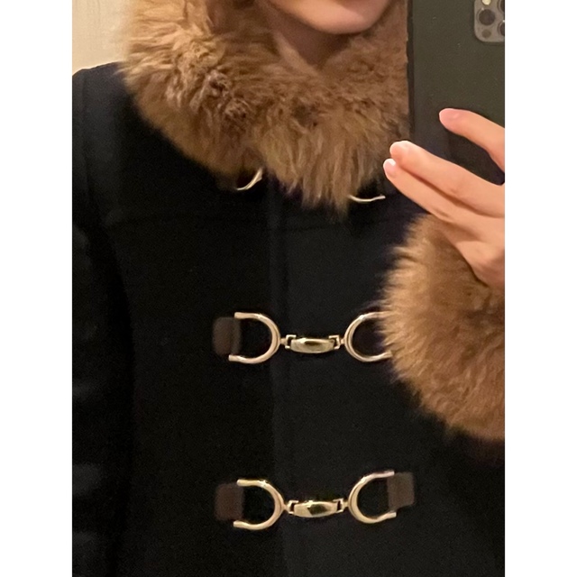 JUSGLITTY ジャスグリッティー ダッフルコート リアルファー | www