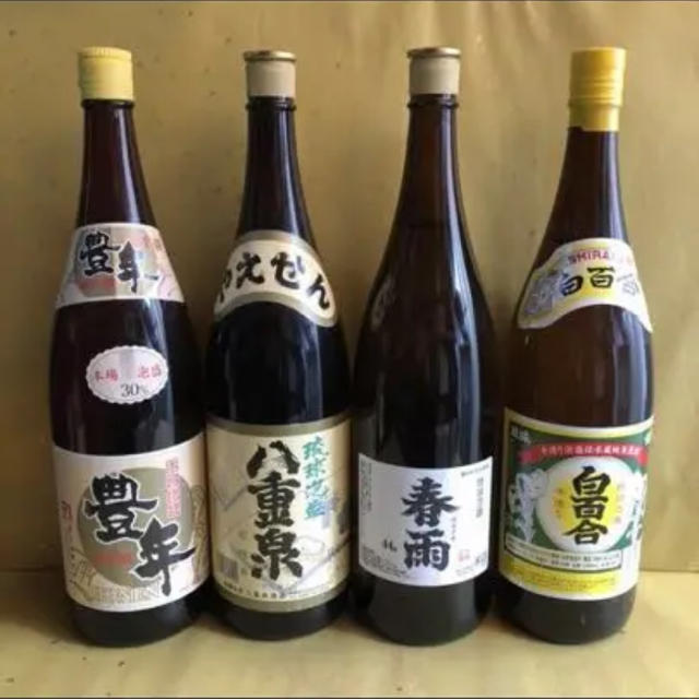 琉球泡盛古酒！豊年・八重泉・春雨44度・白百合 1800ml ４本セット