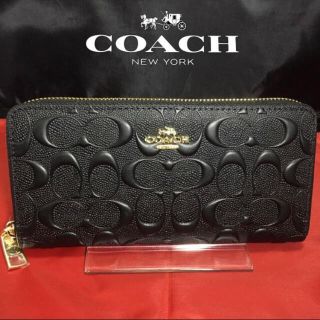 コーチ(COACH)のプレゼントにも❤️新品コーチ正規品エンボスドシグ ラウンドファスナー長財布(長財布)