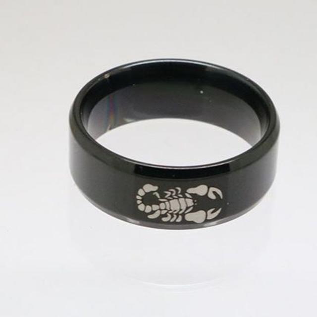ｻｿﾘｽﾃﾝﾚｽﾘﾝｸﾞ ﾌﾞﾗｯｸ 17号 新品 ｸﾘｯｸﾎﾟｽﾄ送料無料 メンズのアクセサリー(リング(指輪))の商品写真
