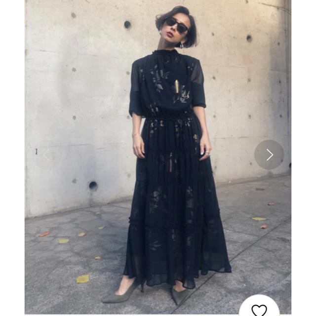 Ameri VINTAGE - Ameri BELINDA SHIRRING LONG DRESSの通販 by titi's shop プロフ