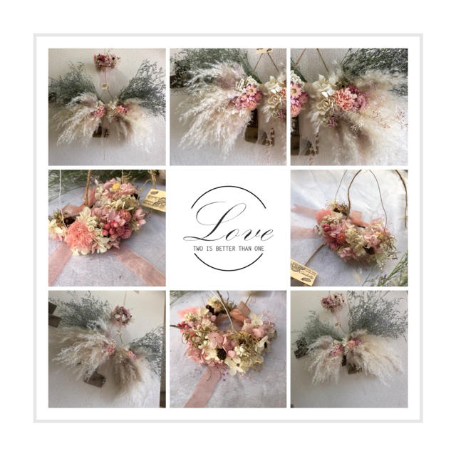 angel's wing&ring〜天使の羽に花かんむりを添えて〜 - リース