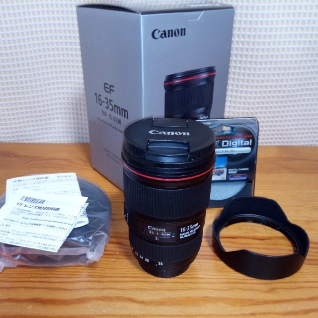 Canon(キヤノン)の美品　フィルター付き　Canon EF16-35mm F4L IS USM  スマホ/家電/カメラのカメラ(レンズ(ズーム))の商品写真